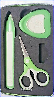 USED CRICUT TOOLS Provo Craft TOOL KIT Green Carrying Case NO Replacement Blades