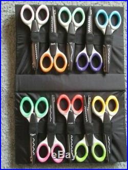 Ultra Grip Decorative Edge Craft Scissors Set of 20 withHolder & Carrying Case