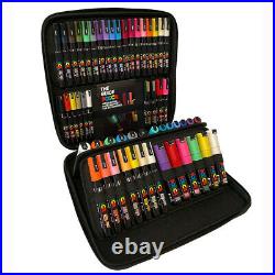 Uni Posca Marker Pens New Edition VERSION 2 Set Of 54 Pens with Carry Case