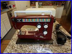 VIKING HUSQVARNA 6460 RED Colormatic SEWING MACHINE WITH CARRY CASE