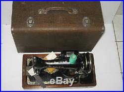 Vintage Cast Iron 99k Electric Sewing Machine With Carry Case
