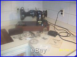 Vintage Pfaff 130-6 Sewing Machine, Attachments, Manuels Works Carry Case