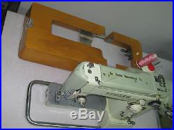 Vintage Singer 320k Free Arm Straight Zigzag Sewing Machine, Carry Case, England