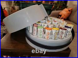 VINTAGE Tri Chem Liquid Embroidery Paint Set withRose Tote 48 Tubes