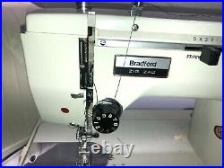 VTG Bradford Zig Zag Sewing Machine Model W. T. G. #650 WithEXTRAS And carry case