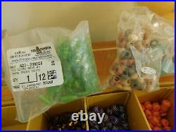 VTG Crafting Glass Beads BIG MIXED LOT w Carrying Case Magnum Plano