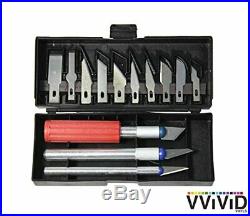 VViViD Multi-Blade Hobby And Craft Knife Bundle WithHard Carrying Case & Yellow#36