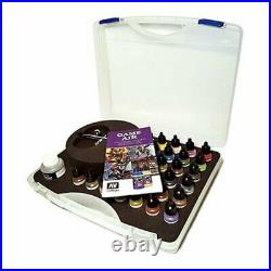 Vallejo Basic Game Air 28 Colours Set and Airbrush With Plastic Carrying Case