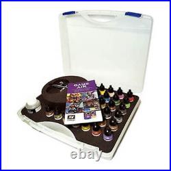 Vallejo Basic Game Air 28 Colours Set and Airbrush With Plastic Carrying Case