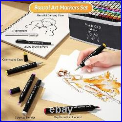 Versatile 180-Color Alcohol Marker Set with Case for Artists & Hobbyists