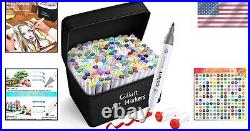 Versatile 180-Count Alcohol Markers Set Ideal for All Ages & Creative Projects