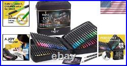 Vibrant 120 Colored Pencils with Zipper Carry Case Perfect for Professionals