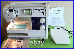 Viking Husqvarna Sewing Machine Tested Cleaned and Working Case + Manuals Excell