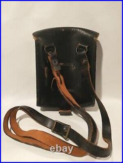 Vintag Leather ARMY Cowhide LEATHER Weapon TOOL CASE & CARRY STRAP Crossbody Bag