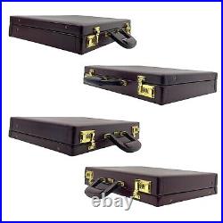 Vintage 70s ETIENNE AIGNER Leather Briefcase Hard Combination Lock OXBLOOD RARE