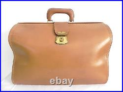 Vintage Attorney/Doctor /Commuter Brief Case Leather Carrying Bag Large Brown