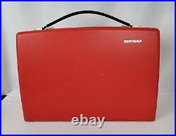 Vintage BERNINA 830 Record Sewing Machine Red Hard Sided Carry Storage CASE ONLY