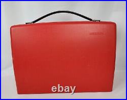 Vintage BERNINA 830 Record Sewing Machine Red Hard Sided Carry Storage CASE ONLY