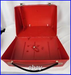 Vintage BERNINA 830 Record Sewing Machine Red Hard Sided Carry Storage CASE ONLY