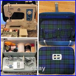 Vintage BROTHER CHARGER 622 Model SEWING MACHINE With CARRYING CASE & ACCESSORIES