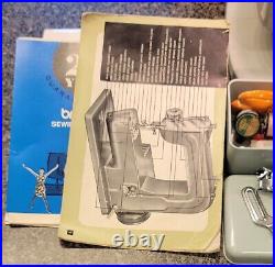 Vintage BROTHER CHARGER 622 Model SEWING MACHINE With CARRYING CASE & ACCESSORIES