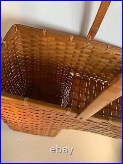 Vintage Bamboo Stair Case Step BasketHandleChoice HandmadeFarmhouseBoho 16