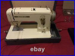Vintage Bernina 717 Minimatic Sewing Machine withAttachments Carry Case Runs