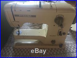 Vintage Bernina 730 Record Sewing Machine With Owner's Manual And Carry Case