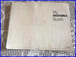 Vintage Bernina 730 Record Sewing Machine With Owner's Manual And Carry Case