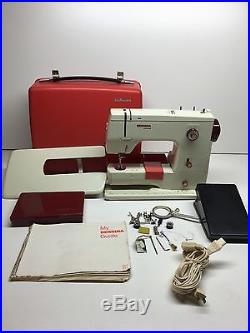 Vintage Bernina 807 Switzerland Sewing Machine In Carry Case