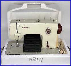 Vintage Bernina 817 Portable Swiss Made Sewing Machine With Hard Carry Case