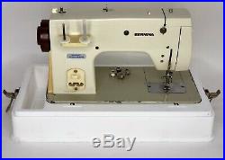 Vintage Bernina 817 Portable Swiss Made Sewing Machine With Hard Carry Case