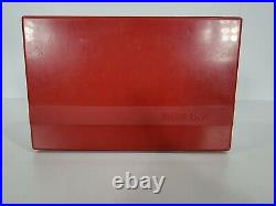 Vintage Bernina Record Accessories Red Box Case with 9 Foot Attachmts + Tools