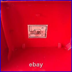 Vintage Bernina Sewing Machine 830 Hard Shell Red Carrying Case Only Clean