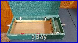 Vintage Cabinet Mount Wooden Sewing Machine Carrying Case Green White