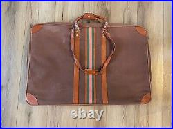 Vintage Canvas Stripe Artist Portfolio Large 24 x 36 Zippered Case WithHandle