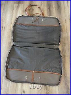 Vintage Canvas Stripe Artist Portfolio Large 24 x 36 Zippered Case WithHandle