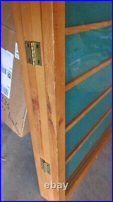 Vintage Card Trade Show Display Case Wood Construction Bi-Fold Carry Handle