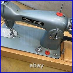 Vintage Concord Manual Sewing Machine With Carry Case & Instruction Manual