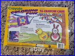 Vintage Crayola Crayon Carrying Case Holder Storage with Crayons Holds 96 NIB