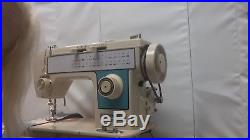 Vintage DRESSMAKER Sewing Machine Straight Stitch Zig Zag Accessories Carry Case