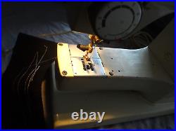 Vintage Elna Super SU 62C Free Arm Sewing Machine Carrying Case Foot Pedal