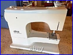 Vintage Elna Super SU 62C Free Arm Sewing Machine with Carrying Case & Foot Pedal