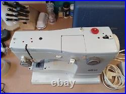 Vintage Elna Super SU Free Arm Sewing Machine Carrying Case Foot Pedal