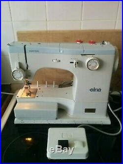 Vintage Elna Supermatic Electric Sewing Machine, heavy duty, metal carry case