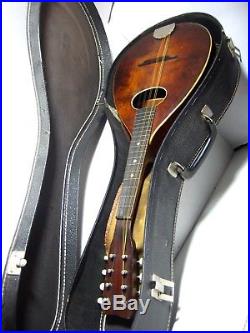 Vintage Flat Back Mandolin Hand Crafted with Kluson Delux Tuners in Carry Case