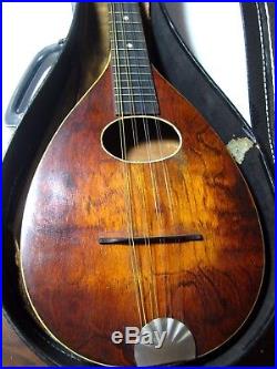 Vintage Flat Back Mandolin Hand Crafted with Kluson Delux Tuners in Carry Case