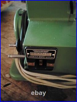Vintage Green ELNA Supermatic 722010 sewing machine with metal carry case VGC