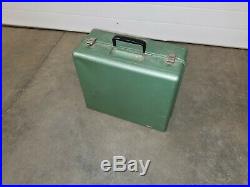 Vintage Green Elna Supermatic Sewing Machine IN Hard Carrying Case- NICE