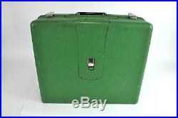 Vintage Green Elna Supermatic Sewing Machine with Hard Carrying Case, working